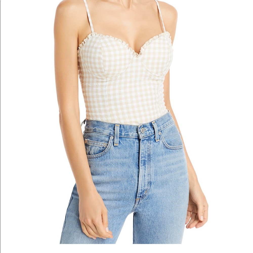 BRAND NEW GINGHAM BUSTIER BODYSUIT